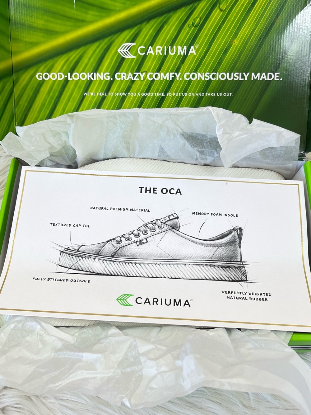 Cariuma white low canvas sneakers, tennis shoes, organic cotton, size 7.5 - Picture 8 of 10